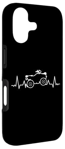 Quad équitation Motard Velcro Couverture pour iPhone 17 Heartbeat Coque Moto