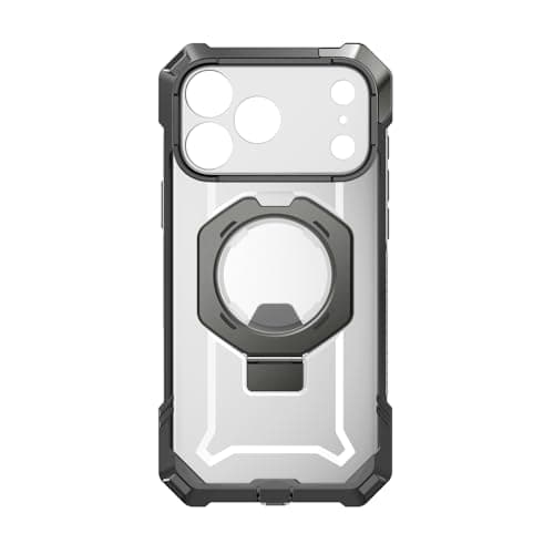 SUPCASE Coque MagSafe pour iPhone 17 Pro Max [Protection Antichute Qualité Militaire] (UB Grip) Noir — Gris