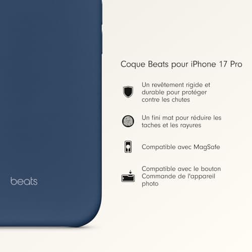 Beats Coque MagSafe iPhone 17 Pro pour Photo Commande Mat Bleu Basalte