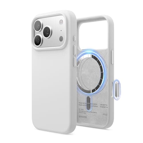Coque magnétique en silicone elago pour iPhone 17 Pro - Antichoc et mince (Stone)  
Coque MagSafe premium en silicone el — Blanc