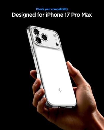 Coque Spigen Ultra Hybrid T MagFit pour iPhone 17 Pro Max - Blanc Brillant pour Protecteur Écran Ultra Résistant et Cont