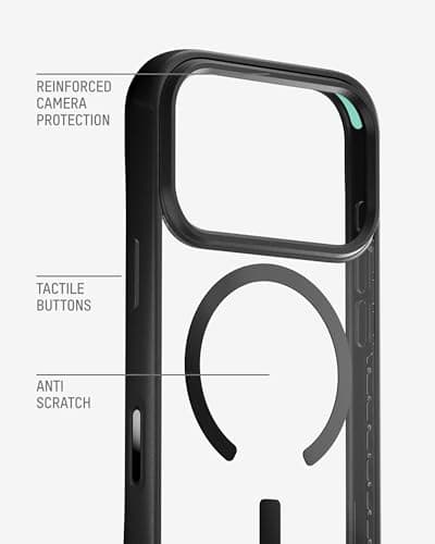 Mous Coque Magnétique pour iPhone 17 Pro - Compatible avec Qi2 MagSafe - Protection Objectif Caméra, Clarity - Étui de P