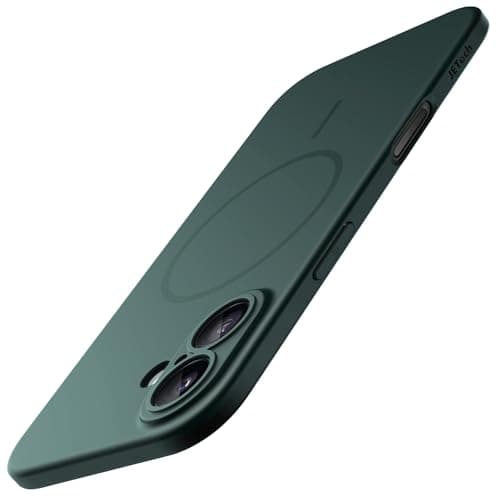 JETech Coque Magnétique Fine pour iPhone 17 6,3 Pouces Noir  
JETech Coque Magnétique Compatible MagSafe pour iPhone 17 — Vert Nuit