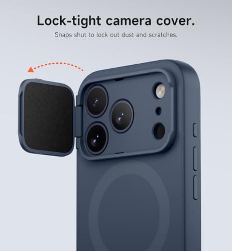 Coque magnétique SURITCH pour iPhone 17 Pro - Protection et support réglable (Bleu foncé)  
Coque magnétique SURITCH iPh