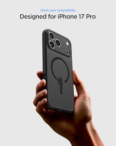 Coque Spigen DuraClear pour iPhone 17 Pro - Ultra Hybrid MagFit Frost Noir Qualité Signature