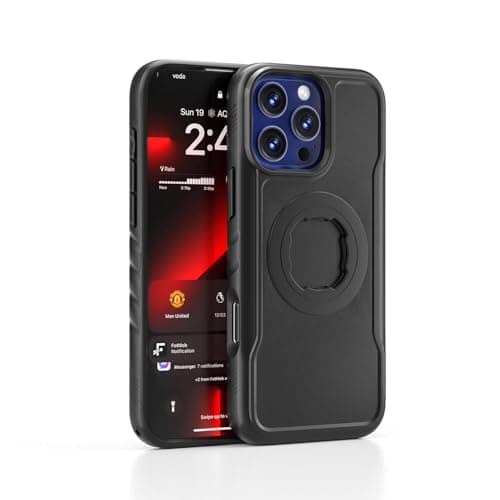 Coque iPhone 17 Pro Max Anti-Choc Magsafe Compatible Vélo VTT Moto Étui Click-Lock Support Vélo