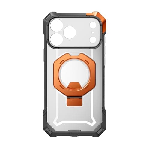 SUPCASE Coque MagSafe pour iPhone 17 Pro Max [Protection Antichute Qualité Militaire] (UB Grip) Noir — Corail