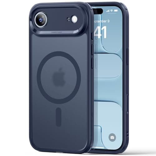 <think>

</think>

Coque ESR pour iPhone 17 Pro Max, Protection Caméra, Compatible MagSafe, Étui Militaire Antichute, Tr — B-Bleu Givré(with Button)