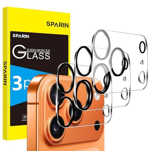 SPARIN 3 Pièces Protecteur d'Objectif de Caméra pour iPhone 17 Pro - Clarté HD, Résistant aux Rayures, Compatible Coque