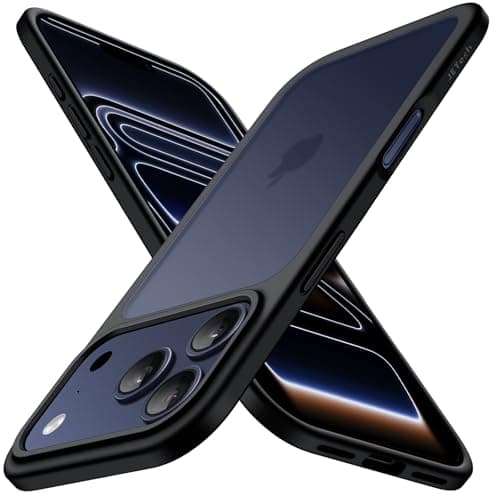 JETech CoqueMate iPhone 17 Pro Max, Qualité Militaire, Protection Antichoc (Bleu Foncé)  
JETech CoqueMate iPhone 17 Pro — Noir
