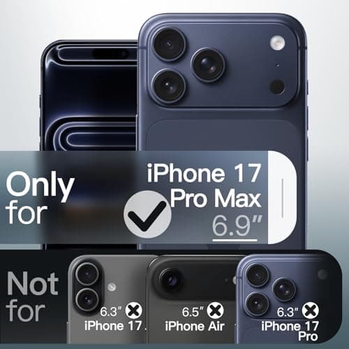 Coque Magnétique JETech pour iPhone 17 Pro Max - Étui Fine Antichoc MagSafe (Noir)  
Coque Magnétique JETech 6,9 Pouces