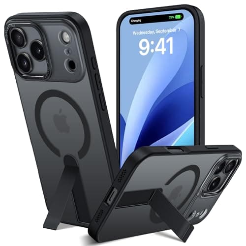 Coque Magnétique Nicekool pour iPhone 17 Pro | Protection Antichoc et Support Invisible | Compatible MagSafe — Noir