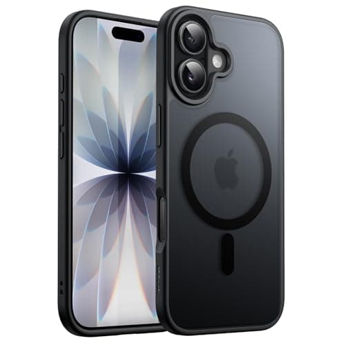 Coque JETech Magnétique iPhone 17 6,3", Compatible MagSafe, Housse Translucide Mat Anti-Chocs Noir