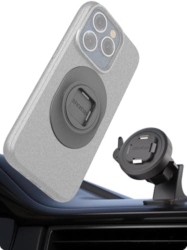 Sincetop Voiture Téléphone Support [Série Q Quad] - Fixation Rapide, Rotation 360°, pour Tableau de Bord - Compatible av