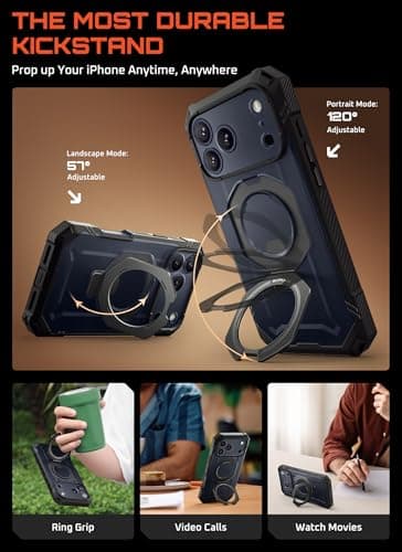 SUPCASE Coque pour iPhone 17 Pro Max 2025 avec Protection d'Ecran en Verre Trempé Noir
SUPCASE Coque pour iPhone 17 Pro