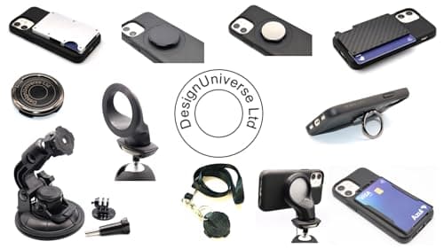 DesignUniverse Support pare-brise Universel pour Téléphone Compatible avec QuadLock et GoPro
