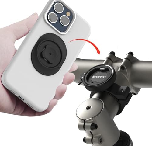 Support Telephone Velo Tout-Terrain pour VTT, Scooter, Vélo Electrique et Routier C-2e Gén.ERMOTOWasive Versatile Suppor — 【Gen 1】Support pour guidon et potence - Noir