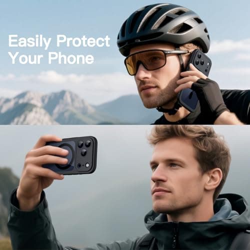 JETech Coque iPhone 17 Pro 6,3 Pouces Noir Protection D'écran Intégrée Contrôle Caméra MagSafe