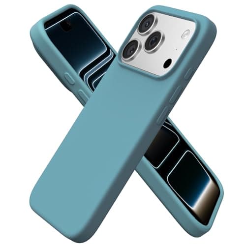 ORNARTO Coque en Silicone Liquide iPhone 17 Pro (6,3") - Protection Antichoc, Intérieur Doux en Microfibre, Bleu Marine — Cactus