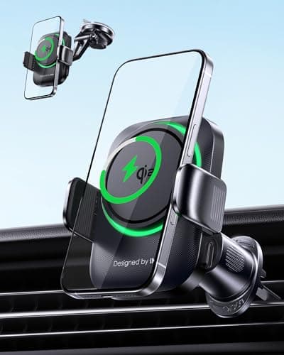 Chargeur Sans Fil INIUpour Voiture Compatible iPhone 17 16 15 14 13 Séries, Chargement Rapide Qi2 15W, Rotation 360°