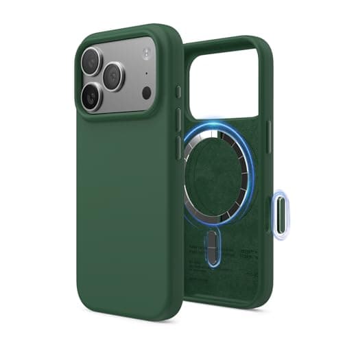 Coque magnétique en silicone elago pour iPhone 17 Pro - Antichoc et mince (Stone)  
Coque MagSafe premium en silicone el — Vert Alpin