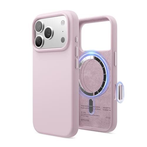 Coque magnétique en silicone elago pour iPhone 17 Pro - Antichoc et mince (Stone)  
Coque MagSafe premium en silicone el — Lilas Clair