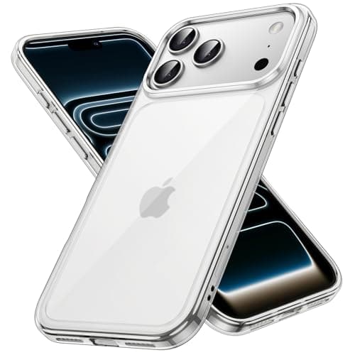 JETech Coque pour iPhone 17 Pro Max 6,9 Pouces - Étui Housse Anti-Jaunissement, Antichoc Bumper, Arrière Transparente An