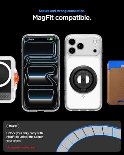 Coque Spigen Ultra Hybrid T MagFit pour iPhone 17 Pro Max - Blanc Brillant pour Protecteur Écran Ultra Résistant et Cont
