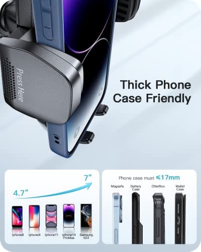 Support de téléphone universel à bras réglable Cygne - Pour iPhone 13/12/11 & Samsung, Montage sur pare-brise - Image cl