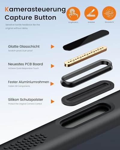 SIXBOX Coque Fine pour iPhone 17 Pro avec Support MagSafe, Bouton de Capture de Contrôle de Caméra Militaire, Protection