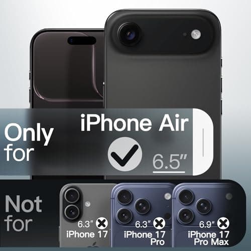 Coque Magnétique JETech pour iPhone 17 Air MagSafe Noir