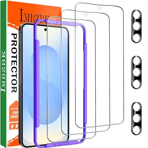 IMBZBK Verre Trempé iPhone 17 Pro Anti Rayures + Protection Camera, Dépoussiérage Automatique, Qualité Militaire, 3+3 Pi — S25-Transparent