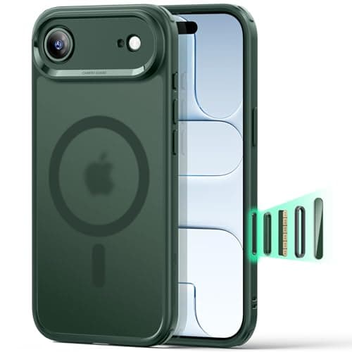 <think>

</think>

Coque ESR pour iPhone 17 Pro Max, Protection Caméra, Compatible MagSafe, Étui Militaire Antichute, Tr — B-Vert Givré(with Button)