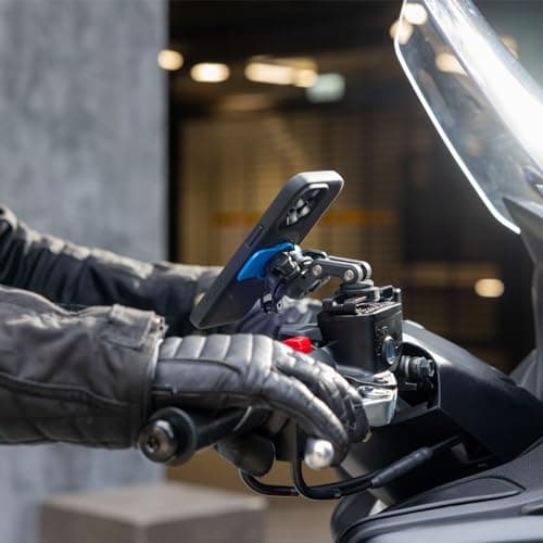 Quad Lock Supports de réservoir de Frein Moto pour iPhone et téléphones Samsung Galaxy - Protection Avancée - Motards et