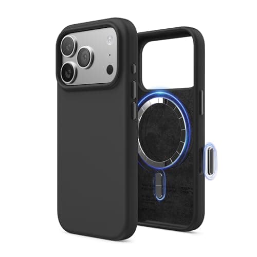 Coque magnétique en silicone elago pour iPhone 17 Pro - Antichoc et mince (Stone)  
Coque MagSafe premium en silicone el — Noir