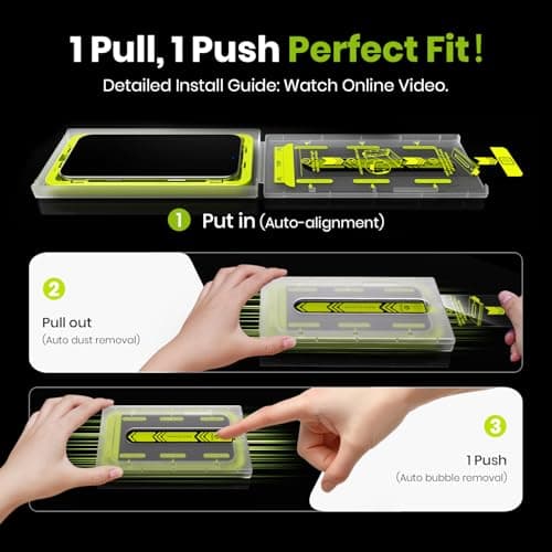 WSKEN Protection d'écran de confidentialité pour iPhone 17 Pro Max – Retrait automatique de la poussière | 9H + verre tr