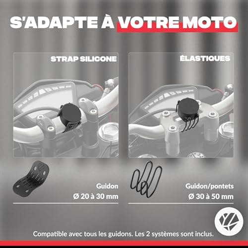 Shapeheart Support telephone moto innovant, magnétique et étanche, compatible tous téléphones, pour motards polyvalent