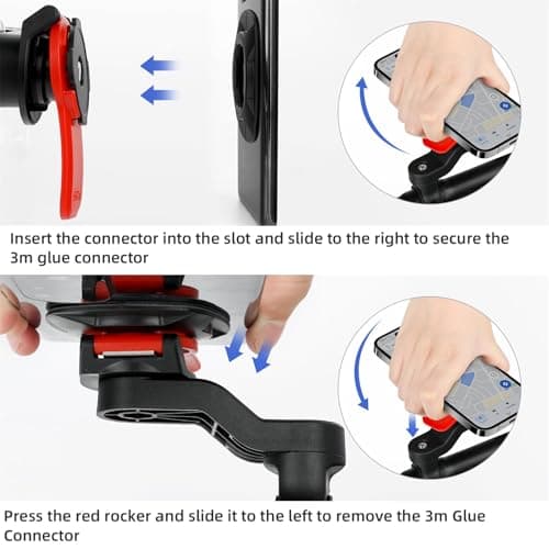 Freefire Support Téléphone Moto Amortisseur Vibrations Universel pour Trottinette & Scooter (Rouge)