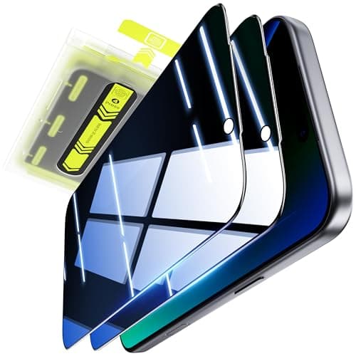 WSKEN Protection d'écran de confidentialité pour iPhone 17 Pro Max – Retrait automatique de la poussière | 9H + verre tr — Intimité à 25° parfaitement lisse