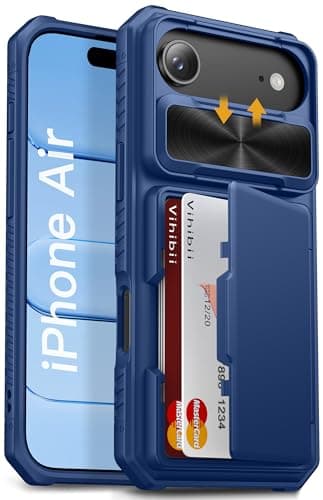 Coque Vihibii iPhone 17 Noir - Silicone Militaire RFID Blocage — Bleu