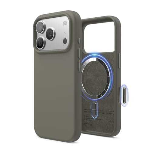 Coque magnétique en silicone elago pour iPhone 17 Pro - Antichoc et mince (Stone)  
Coque MagSafe premium en silicone el — Gris Moyen