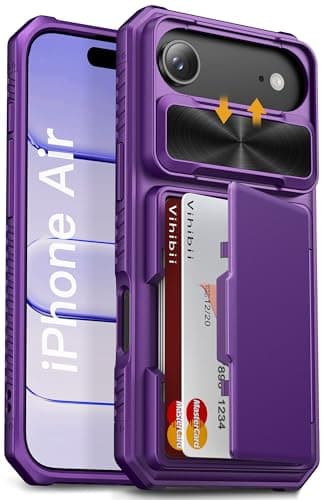 Coque Vihibii iPhone 17 Noir - Silicone Militaire RFID Blocage — Violet Foncé