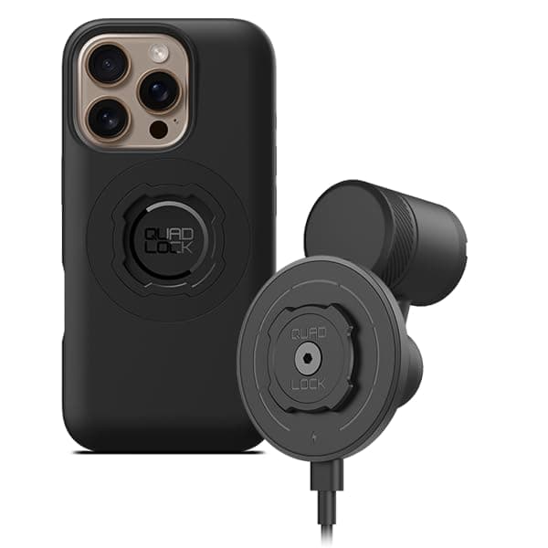 Quad Lock Support de Téléphone pour Voiture Populaire avec Tête de Charge sans Fil pour iPhone 16 Pro|Cadre MAG V2|Grill