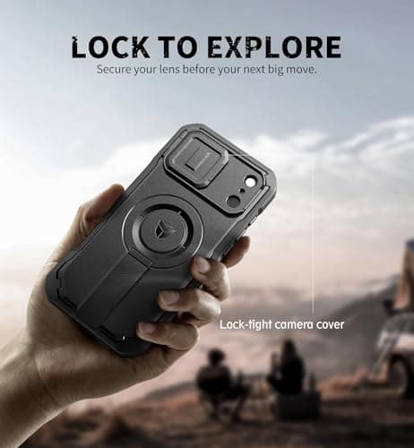 Dexnor iPhone 17 Pro Max - Coque Magnétique Authentique avec Cache Caméra Coulissant & Kickstand Pliable & Protecteur d'