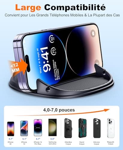 Beeasy Support Téléphone Voiture universel adapté à tous les modèles d'iPhone et Smartphones GPS pour conducteurs et pas