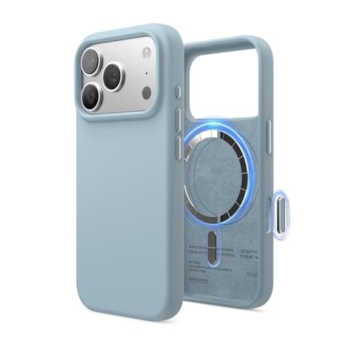 Coque magnétique en silicone elago pour iPhone 17 Pro - Antichoc et mince (Stone)  
Coque MagSafe premium en silicone el — Bleu Ciel