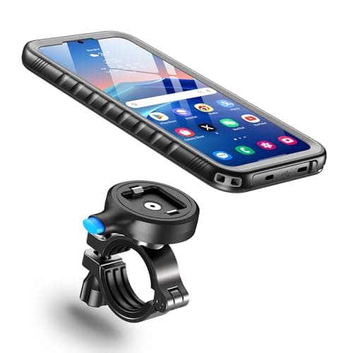 Cozycase Support Velo Moto Etanche pour Samsung Galaxy S25 - Support Anti Vibration Metal Telephone Pluie S25 Bike Holde