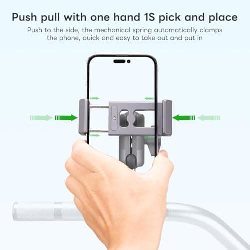 Support Téléphone Moto FANAUE Compatible RAM Mounts Double Grappe B, Étui Adapté 72-100 mm pour Smartphone, Fixation Sta