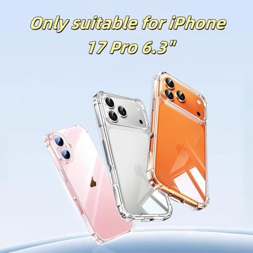 Melomon Coque iPhone 17 Pro 6,3 Pouces - Mince Étui Transparent Anti-Rayures & Antichoc