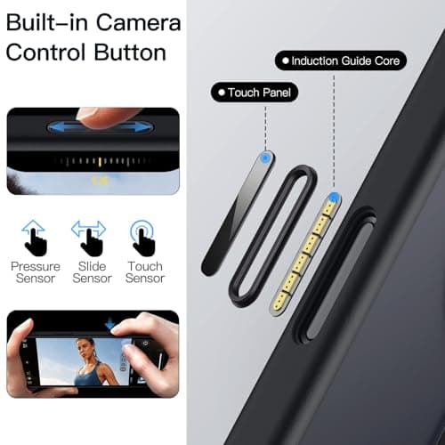 Coque Anneau Rotatif JETech 360° pour iPhone 17, compatible MagSafe (Noir)